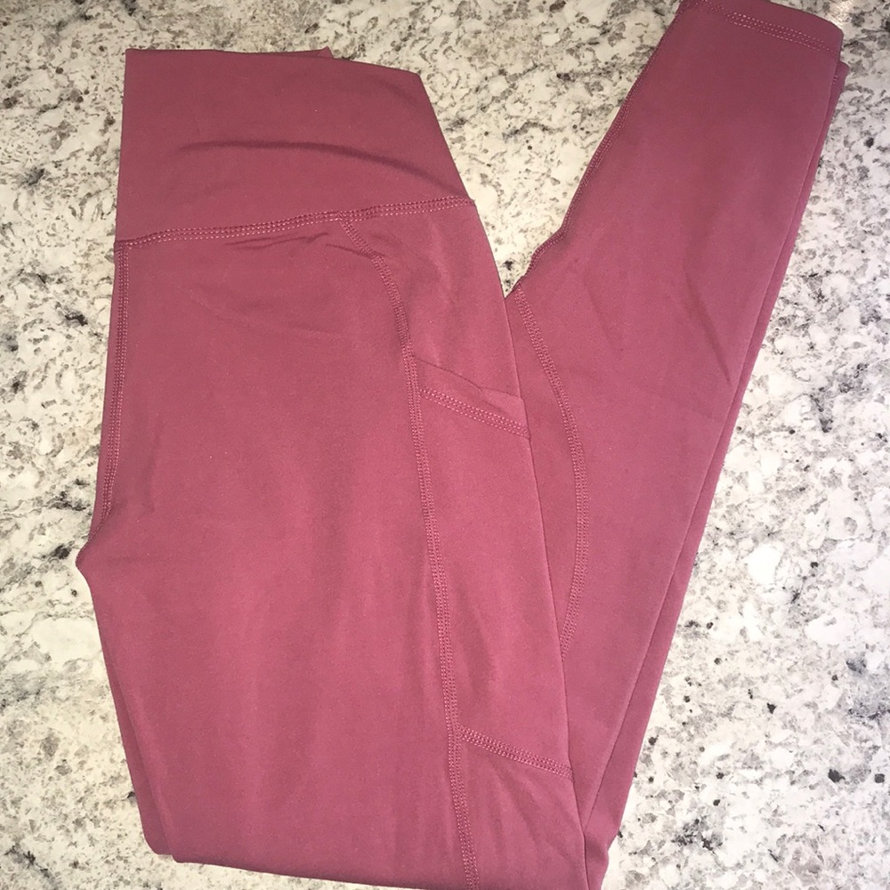 Paragon ‘Sukura’ high waisted “rose wine” leggings